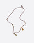 Cotton threads necklace with melted beads