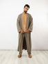 Long reversible jacquard coat