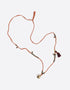 Cotton threads necklace with melted beads