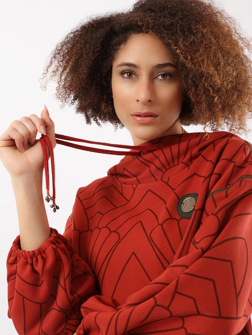 Printed milton sweatshirt with hoodie