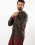 Jacquard hooded sweater