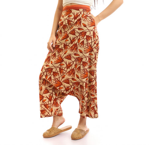 Cotton printed harem pants