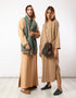 Printed hooded jellabiya