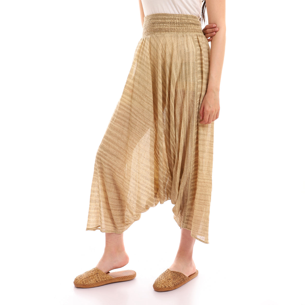 Printed cotton gauze pants Mix And Match