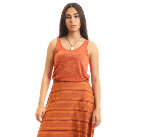 Sleeveless light jersey basic top
