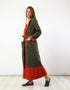 Double face coat with hoodie