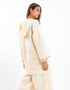 Hooded linen jacket with long sleeves
