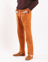 Straight leg cotton pants with patch pockets on the front