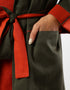 Double face coat with hoodie