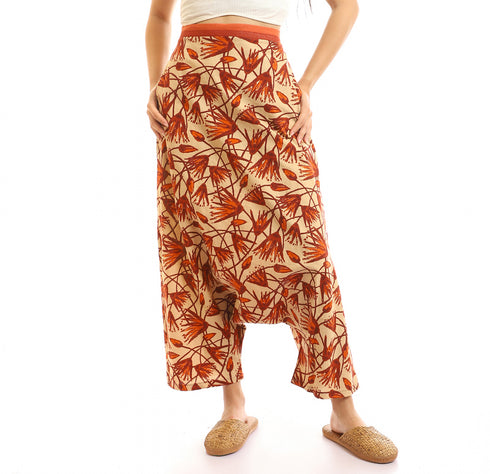 Cotton printed harem pants