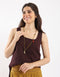 Cotton threads necklace with melted beads