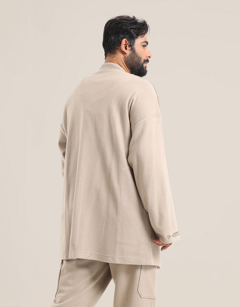 Jacket with stand up collar