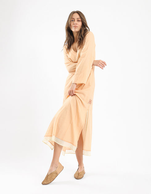 Reversible long jellabiya with long sleeves