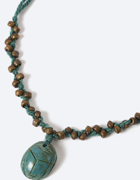 Lotus pendant stone necklace