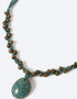 Lotus pendant stone necklace