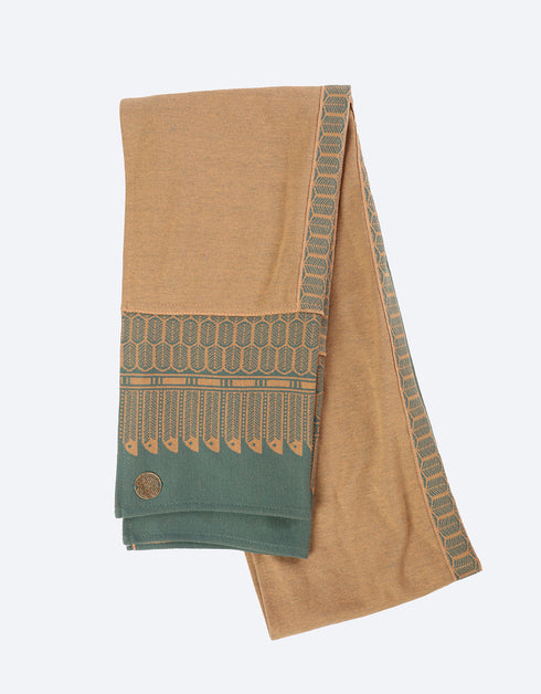 Patterned jacquard printed shawl