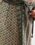Long printed quilted skirt