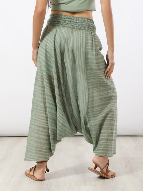 Printed cotton gauze pants