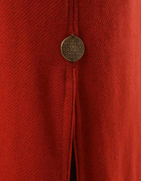 Printed hooded jellabiya