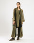 Long Organza coat with 2 big side slits