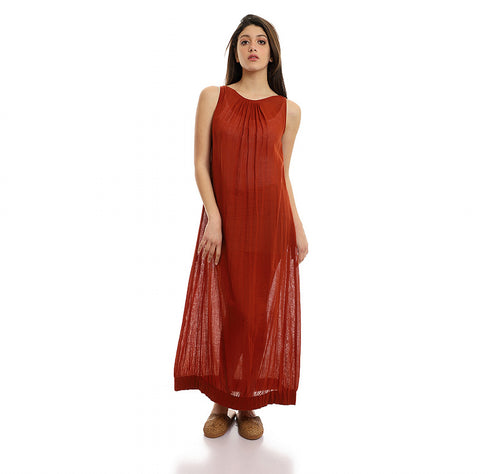 Cotton gauze long dress