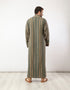 Long printed quilted coat