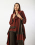 Patterned jacquard printed shawl