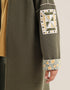 Quilted short coat with hoodie