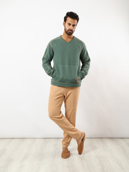 Quilted sweatshirt