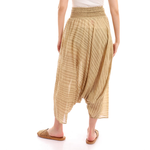 Printed cotton gauze pants