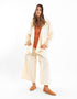Hooded linen jacket with long sleeves