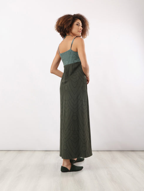 Long printed milton dress