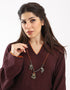 Necklace with antique silver pieces