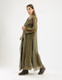 Long Organza coat with 2 big side slits