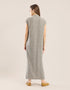 Long V neckline dress with side slits