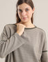 Oversized jacquard sweater with long sleeves