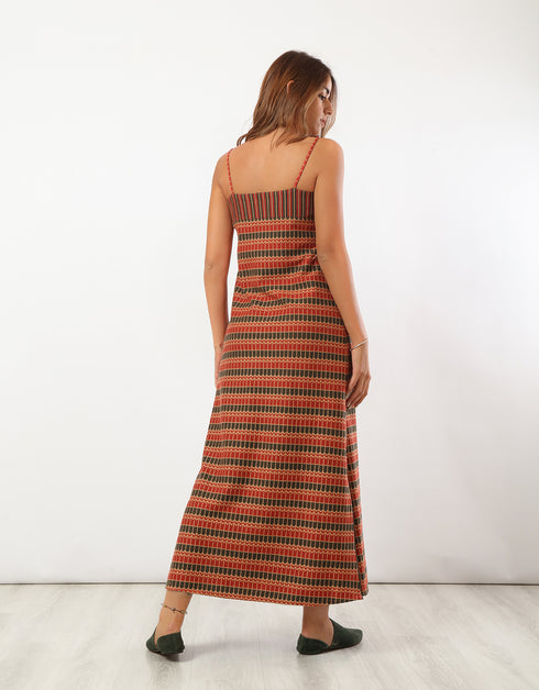 Patterned jacquard dress