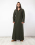 Printed hooded jellabiya