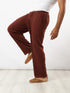 Straight patterned jacquard pants