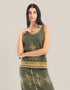 Reversible sleeveless tank top with round neck