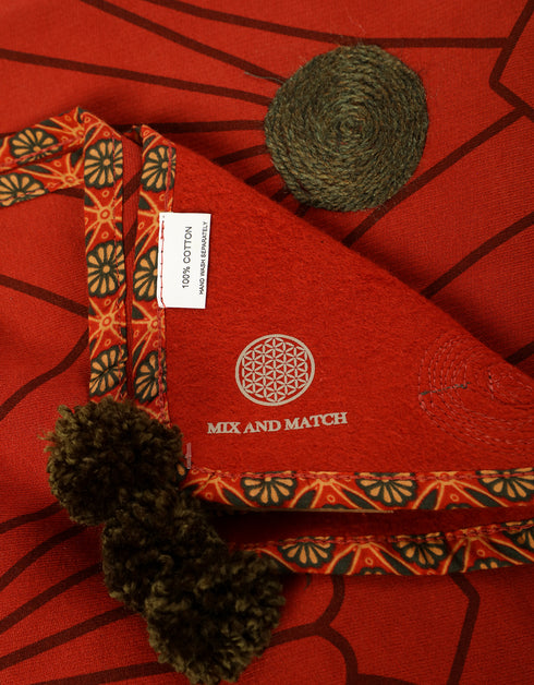 Milton embroidered printed shawl