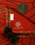 Milton embroidered printed shawl