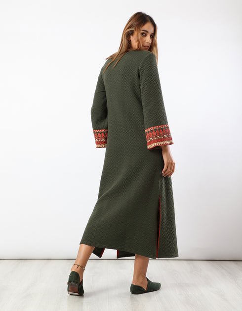 فستان متعرج مبطن