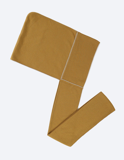 Reversible hooded scarf in 2 coloured jacquard