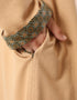 Printed hooded jellabiya