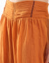 Wide leg drape waistline pants with embroidery