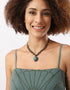 Lotus pendant stone necklace