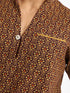 Printed cotton shirt with a single front pocket