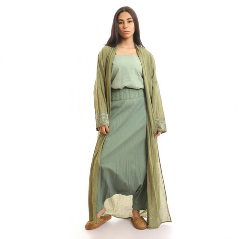 Harem pants in cotton chambray