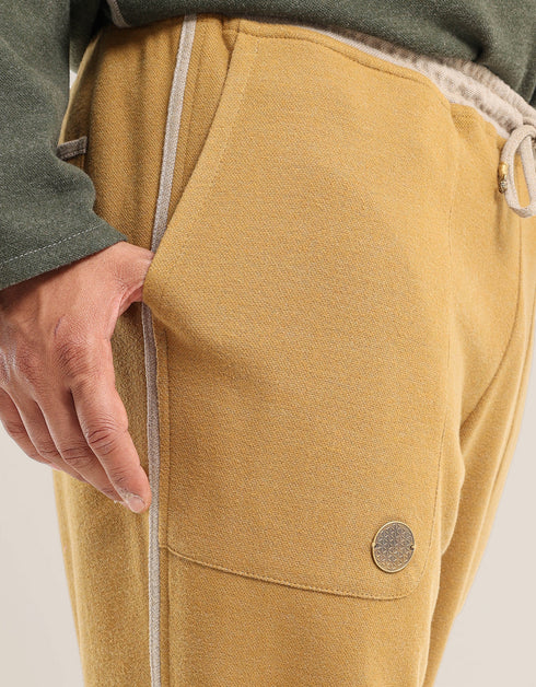 بنطال ساق مستقيمة قابل للعكس مع حزام مطاطي